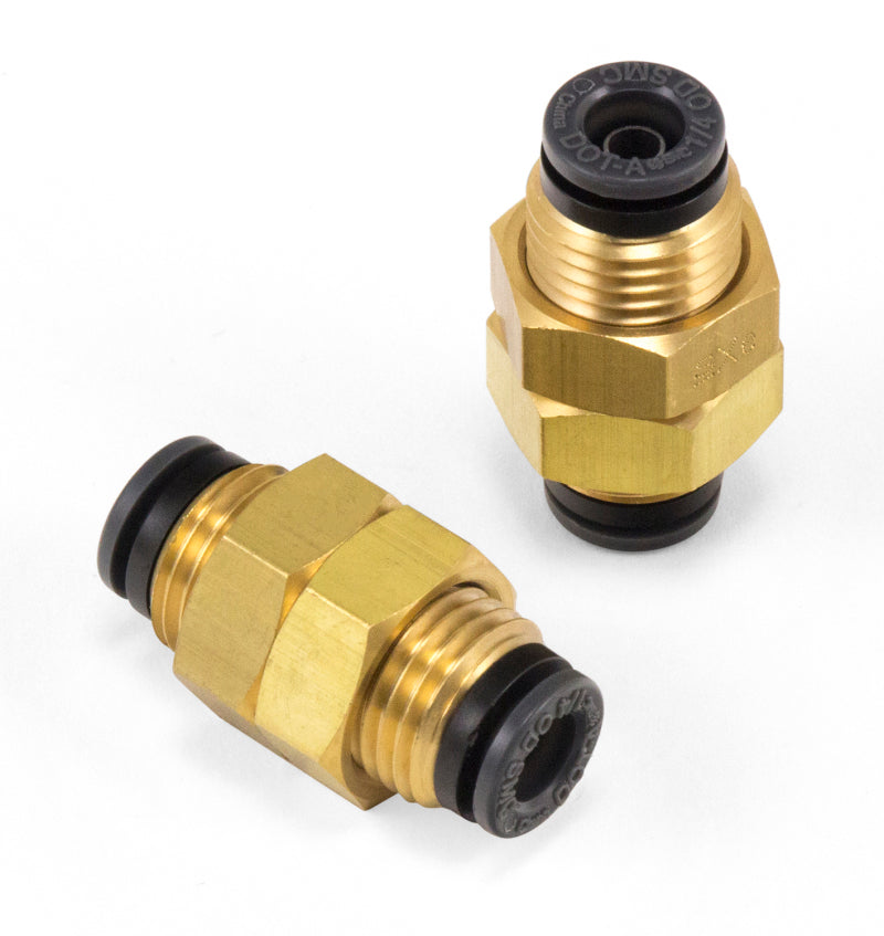 Air Lift Bulkhead Union 1/4in PTC x 1/4in PTC-DOT for Universal Applications