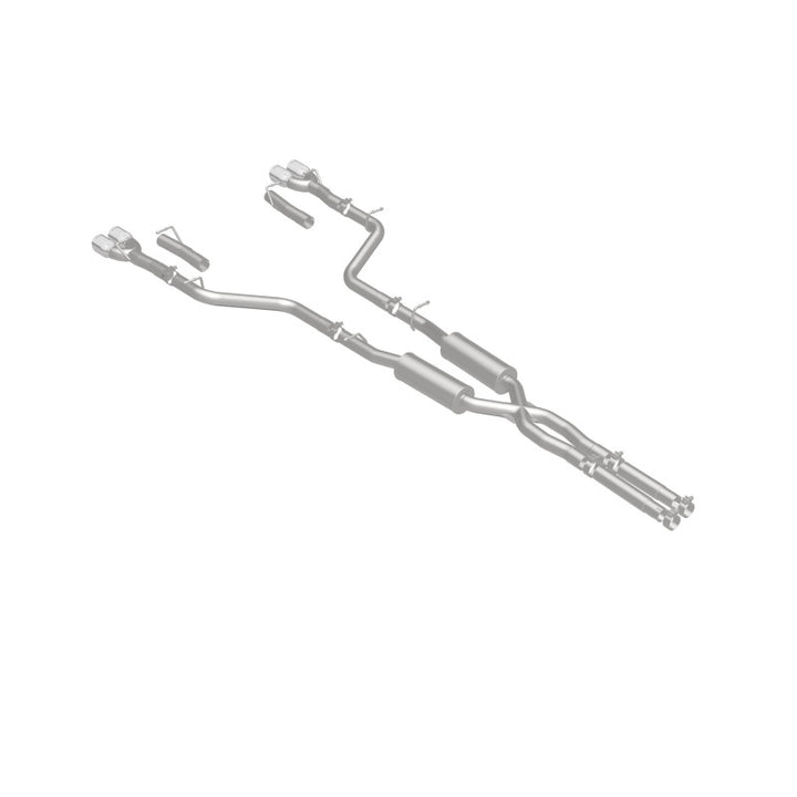 MagnaFlow Cat-Back Exhaust System SS 2.5in Quad Split Rear 3.5in Tip 2015-2023 Dodge Challenger 3.6L V6 - OneFastShop
