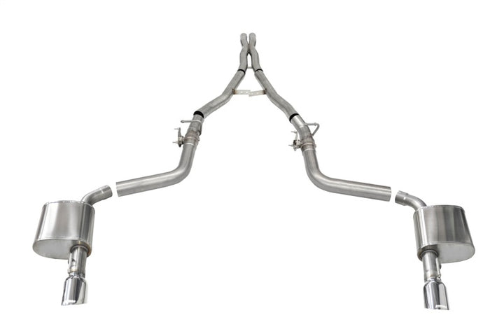 CORSA Performance 2.75in Valved Catback Exhaust for 15-23 Charger SRT Hellcat Redeye Dual Rear Exit with Single 4.5in Polished Tips