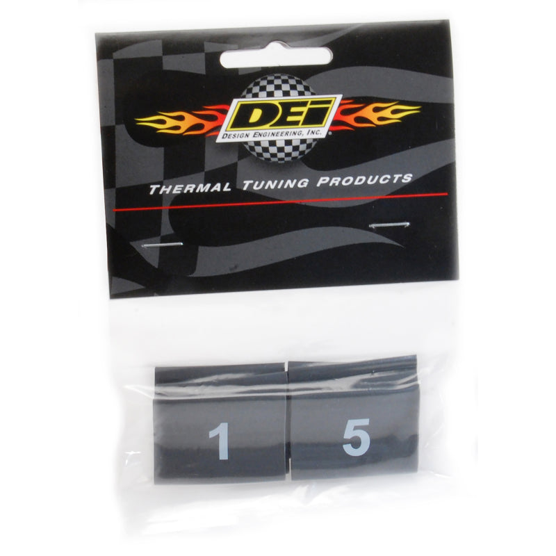DEI Wire Markers 8pc Set Numbered 1-8 Black Wire Markers Set