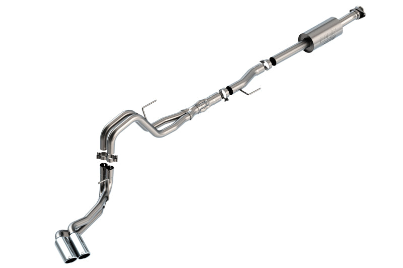 Borla Cat-Back Exhaust System for F-150 5.0L 2021 Dual Side Exit ATAK CHR Tips - OneFastShop