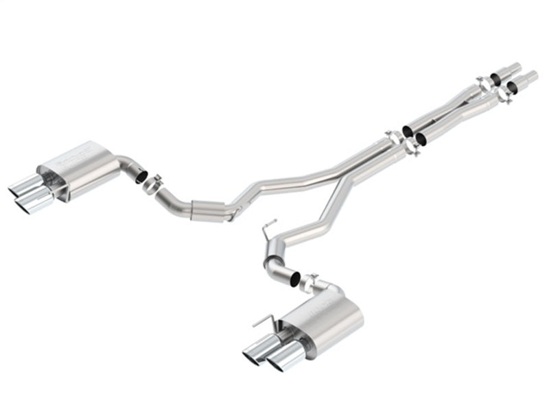 Borla S-Type 3in Cat-Back Exhaust for 2018 Ford Mustang GT 5.0L - Polished Tips - OneFastShop