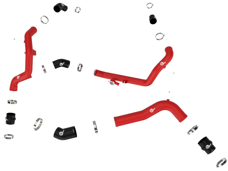 AFe BladeRunner Aluminum Charge Pipe Kit - Red for 20-23 Ford Explorer ST V6 3.0L