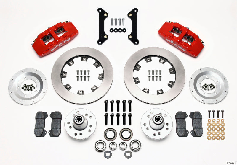 Wilwood Dynapro 6 Front Hub Kit 12.19in Red 70-78 Camaro - OneFastShop