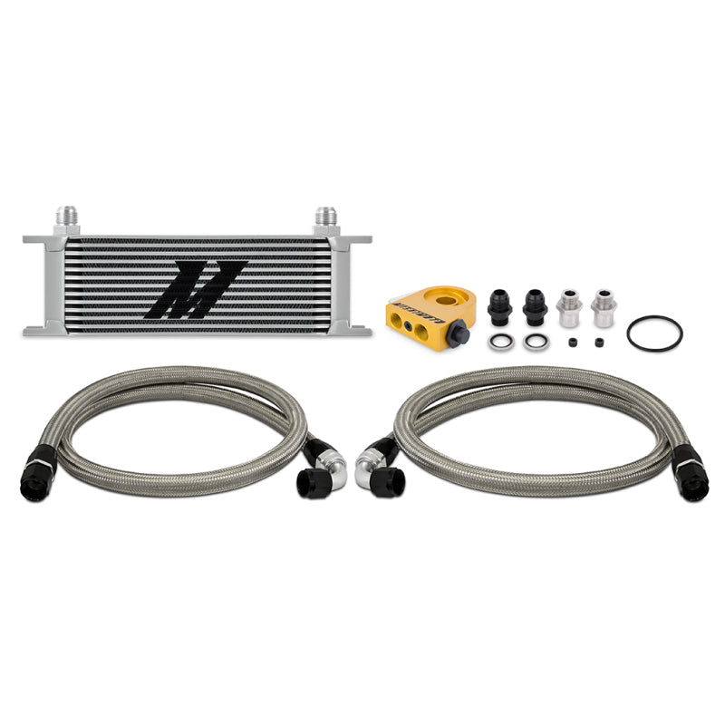Mishimoto Thermostatic Oil Cooler Kit 13 Row Silver - OneFastShop