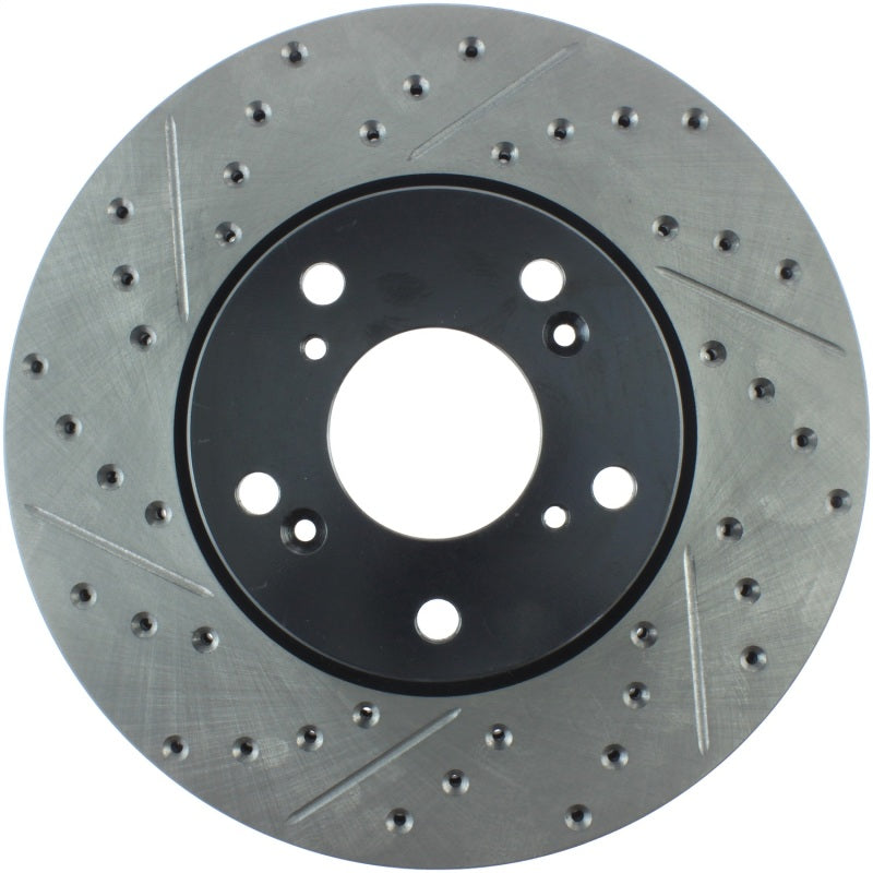 StopTech Slotted & Drilled Brake Rotors for 06-08 Civic GX, 02-04 CR-V, 98-02 Accord V6, 03-07 Accord 4 cyl/V6 MT - OneFastShop