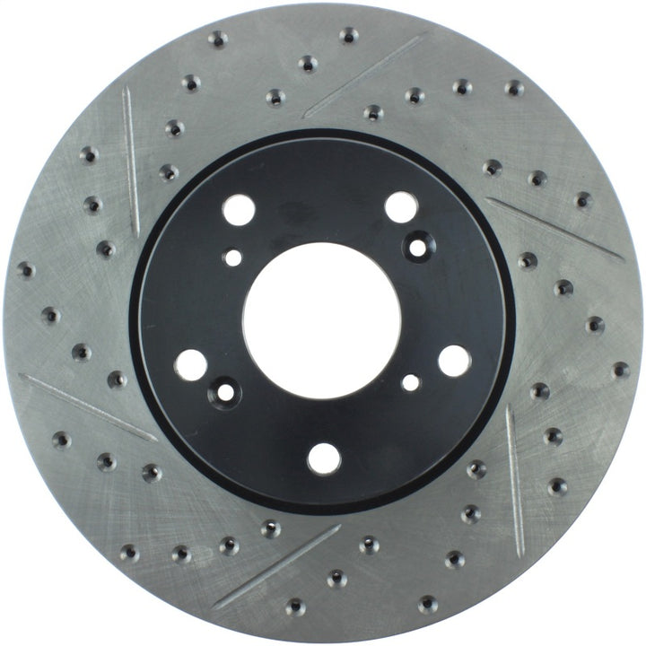 StopTech Slotted & Drilled Brake Rotors for 06-08 Civic GX, 02-04 CR-V, 98-02 Accord V6, 03-07 Accord 4 cyl/V6 MT - OneFastShop