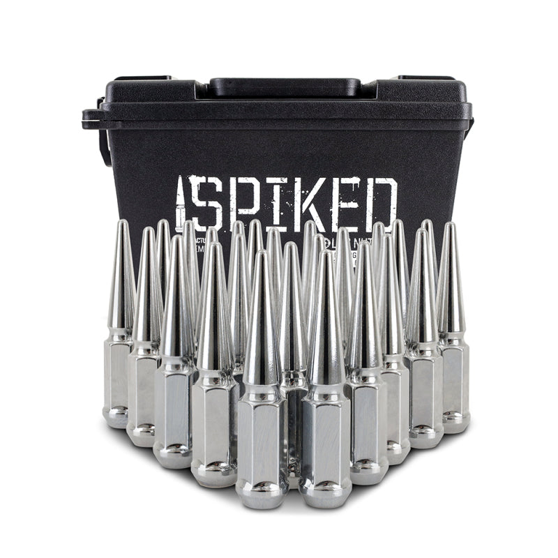 Mishimoto Steel Spiked Lug Nuts M12 x 1.5 24pc Set Chrome for Various Models