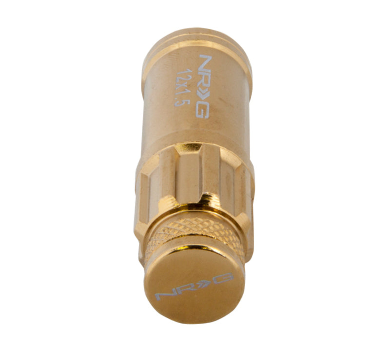 NRG 700 Series Steel Lug Nut Set M12x1.5 - 21 Pc with Locks - Chrome Gold, image 5