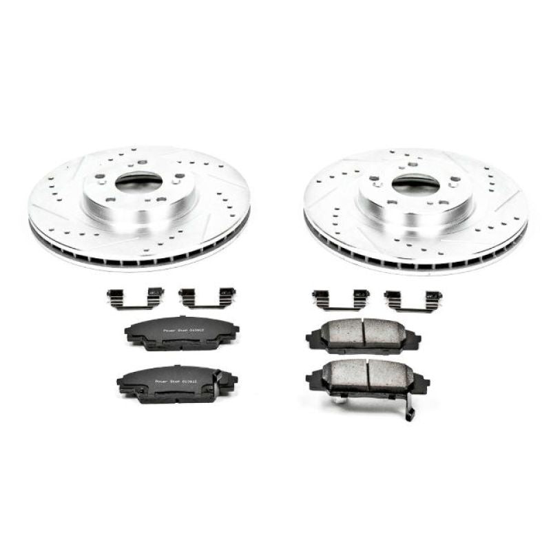PowerStop Front Z23 Evolution Sport Brake Kit for 02-06 Acura RSX - OneFastShop