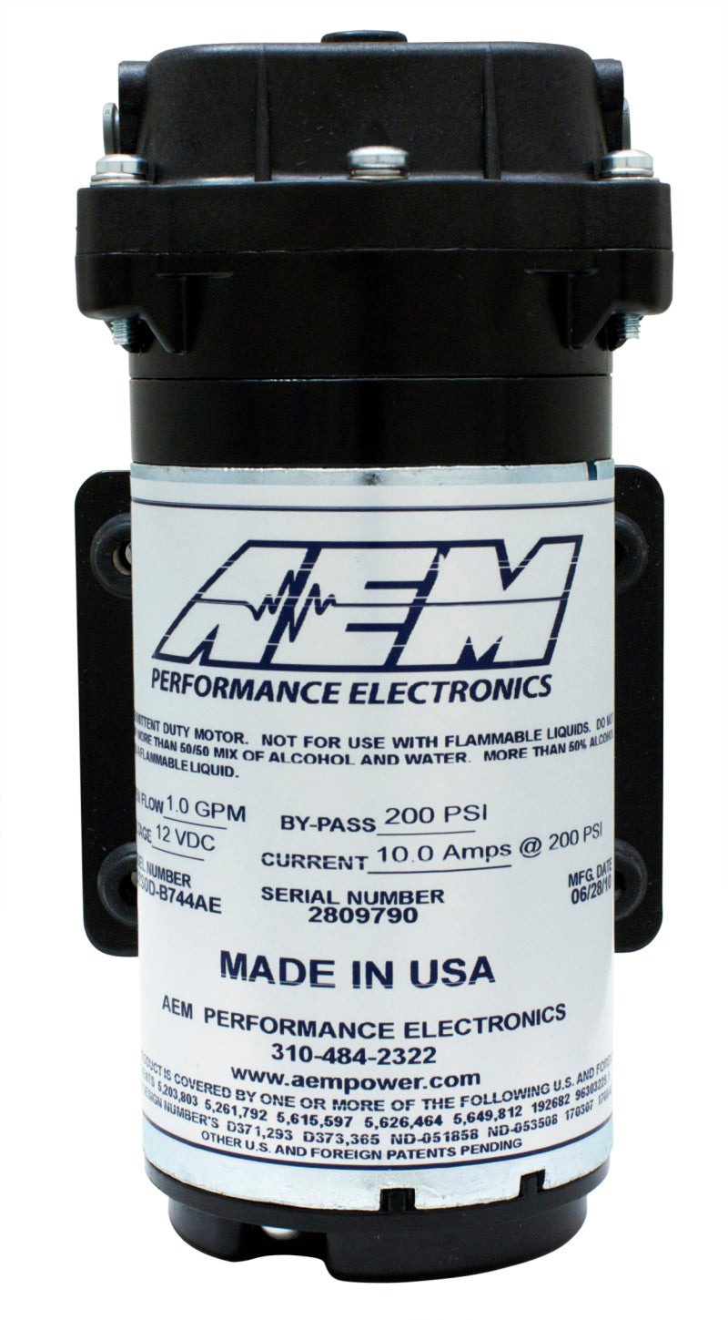 AEM Water / Methanol Injection 6-Amp Recirculation-Style Pump 200psi for One-Gallon Kit **replacemen.