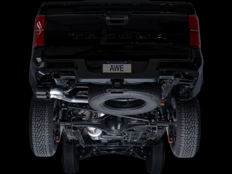 AWE Tuning Exhaust System with Dual Diamond Black Tips for 4th Gen Toyota Tacoma - OneFastShop