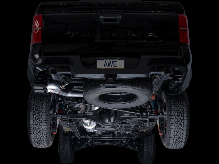 AWE Tuning Exhaust System with Dual Diamond Black Tips for 4th Gen Toyota Tacoma - OneFastShop