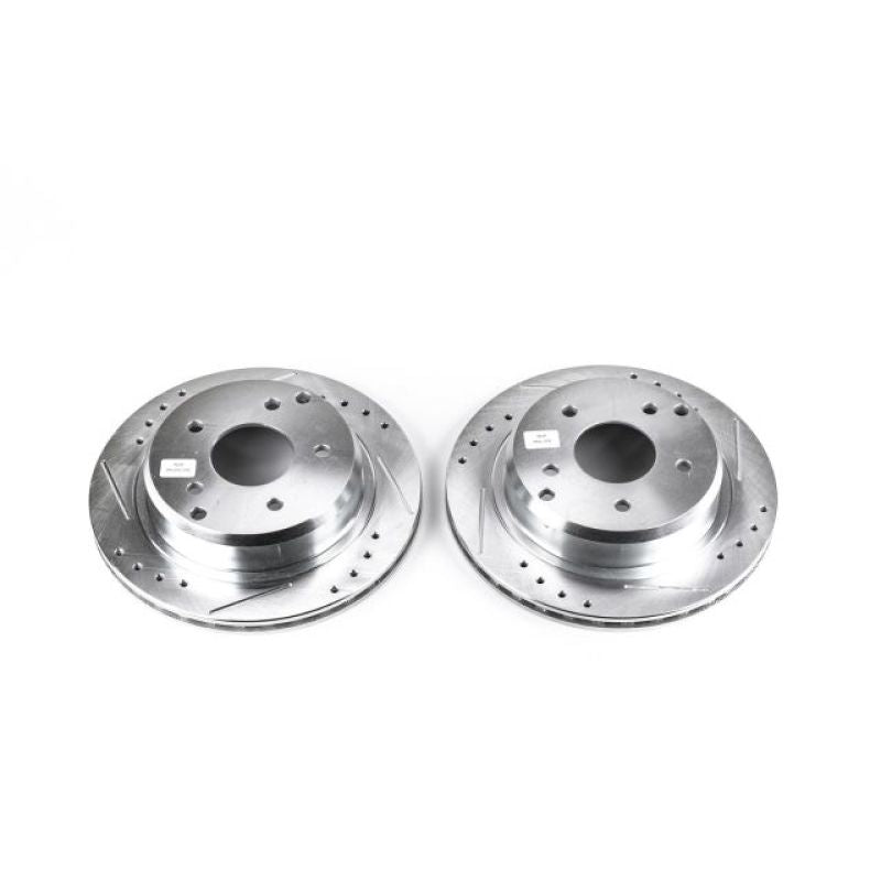 PowerStop Rear Evolution Drilled & Slotted Rotors - Chevrolet Corvette 84-87 - OneFastShop