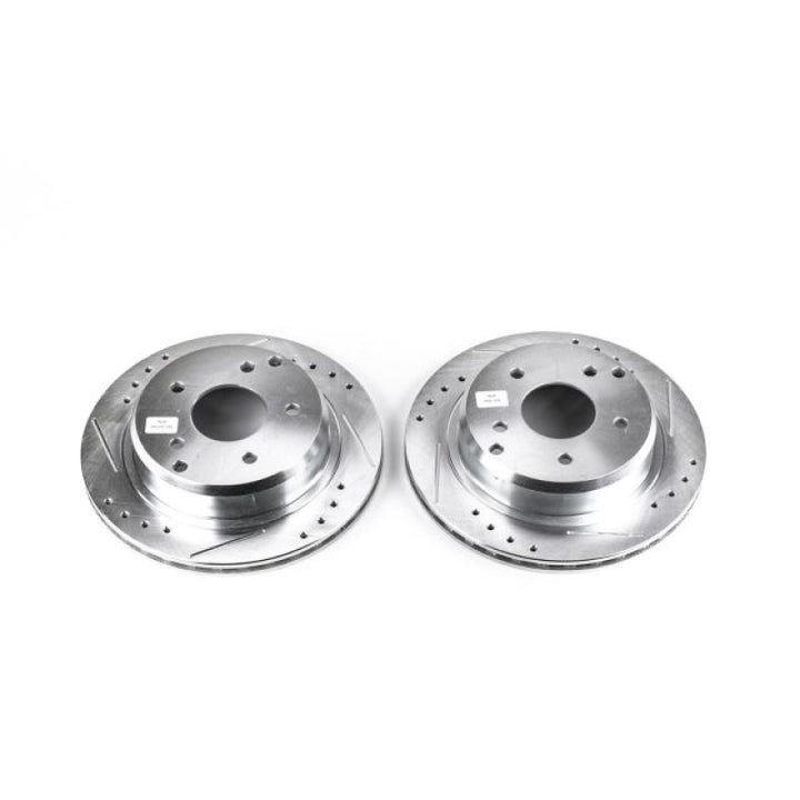 PowerStop Rear Evolution Drilled & Slotted Rotors - Chevrolet Corvette 84-87 - OneFastShop