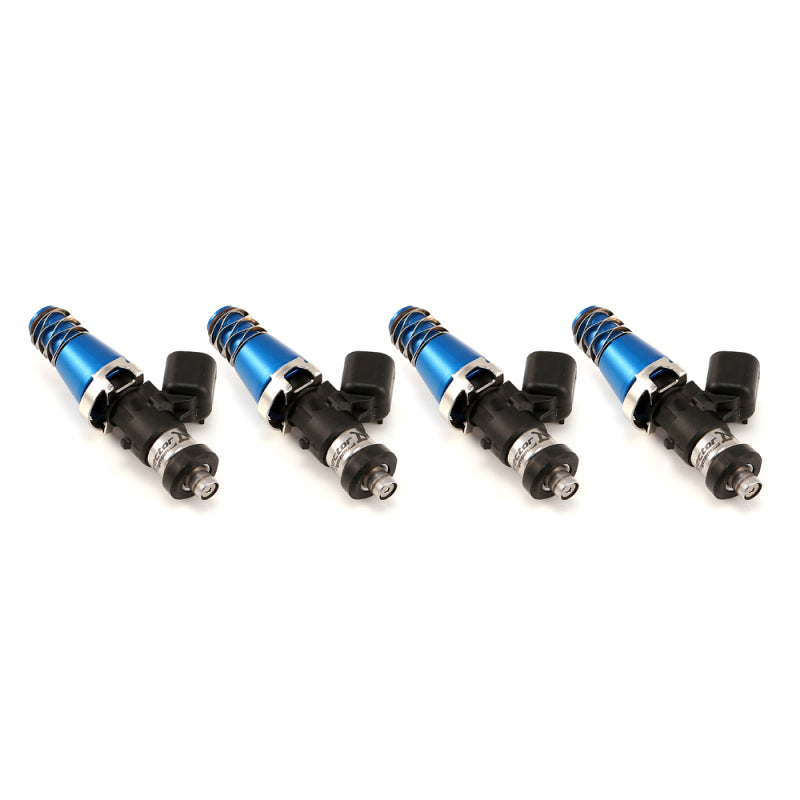 Injector Dynamics ID1050-XDS Fuel Injectors - 60mm, 11mm Blue Top Adapter, Denso Lower Cushion - Set of 4
