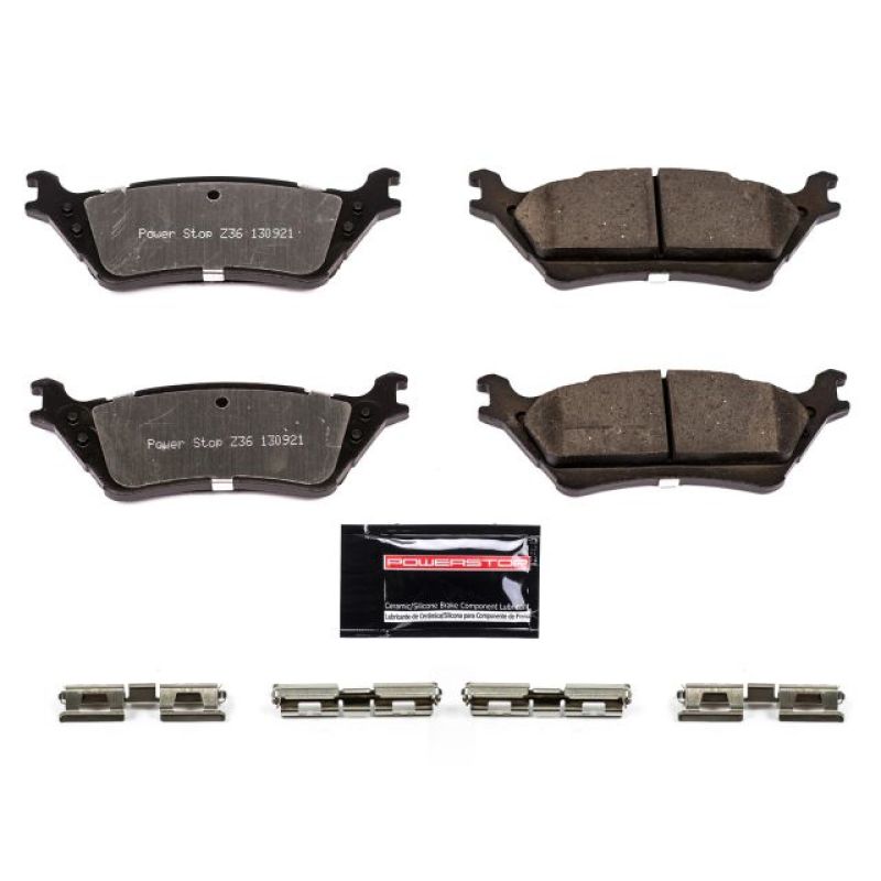 PowerStop Rear Z36 Truck & Tow Brake Pads with Hardware for 12-19 Ford F-150