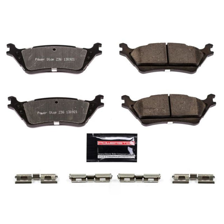 PowerStop Rear Z36 Truck & Tow Brake Pads with Hardware for 12-19 Ford F-150