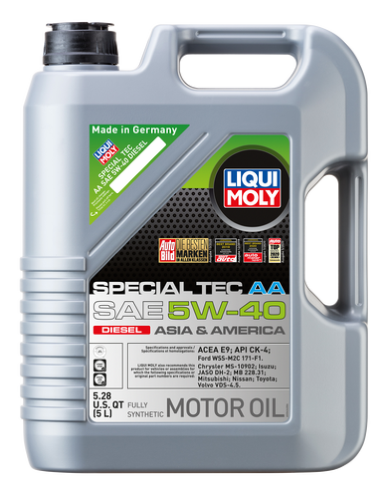 LIQUI MOLY Special Tec AA 5W-40 Diesel Synthetic Motor Oil - 5L - 4 Pack