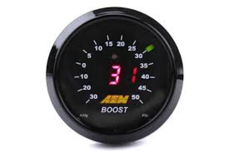 AEM 52mm Boost Digital Gauge –30–50 PSI