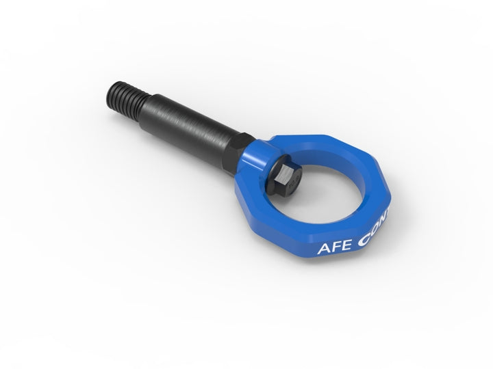 aFe Control Front Tow Hook Blue CNC Machined for BMW F-Chassis 228i 230i 320i 328i 330i 335i 340i 428i 430i M2 M3 M4 - OneFastShop
