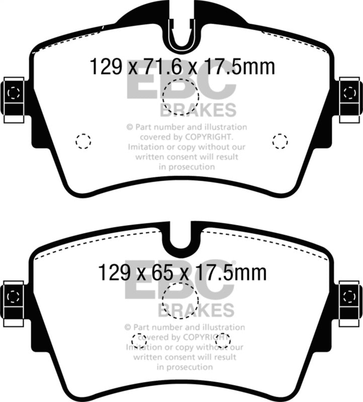 EBC Ultimax2 Front Brake Pads for 2014–Present Mini Hardtop 2.0 Turbo Cooper S - OneFastShop