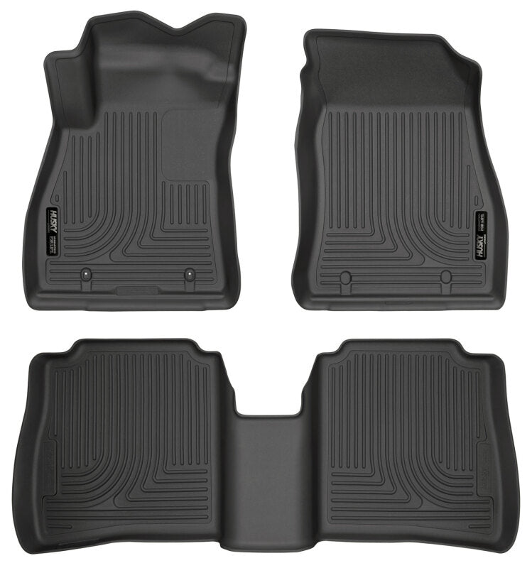 Husky Liners Weatherbeater Black Front & 2nd Seat Floor Liners for 14-18 Nissan Sentra - OneFastShop