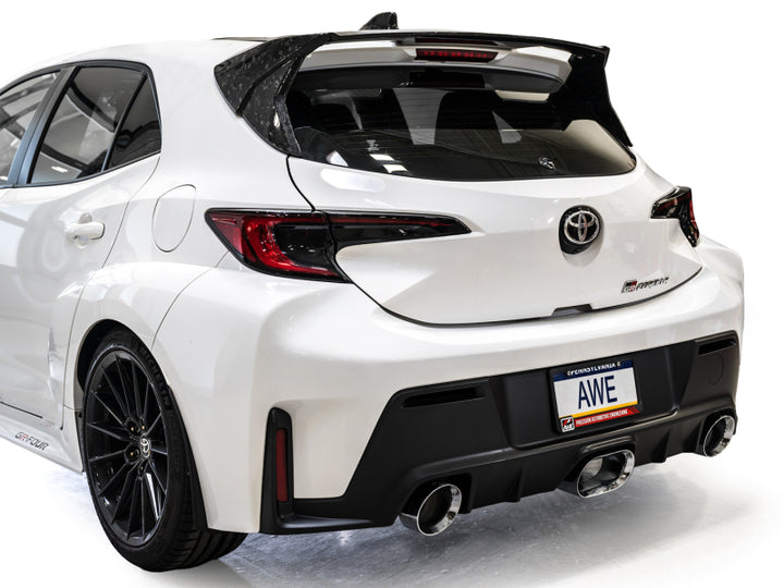 AWE Track Edition Catback Exhaust with Chrome Silver Tips for 23-24 Toyota GR Corolla - OneFastShop