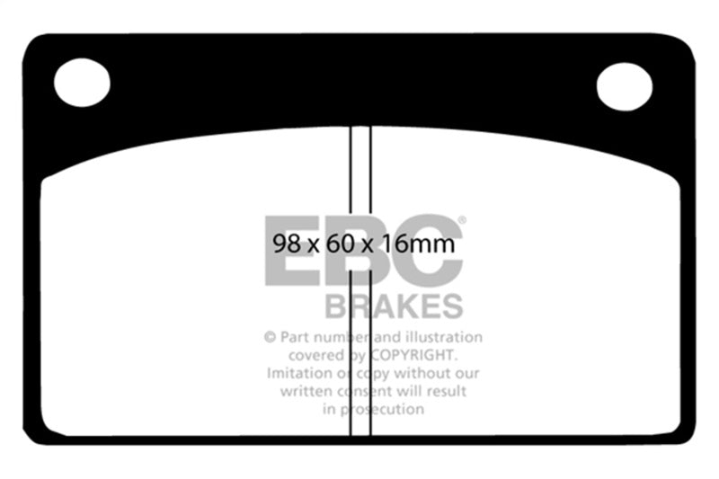 EBC Yellowstuff Front Brake Pads - Volvo 142, 164, 1800 1971-1993