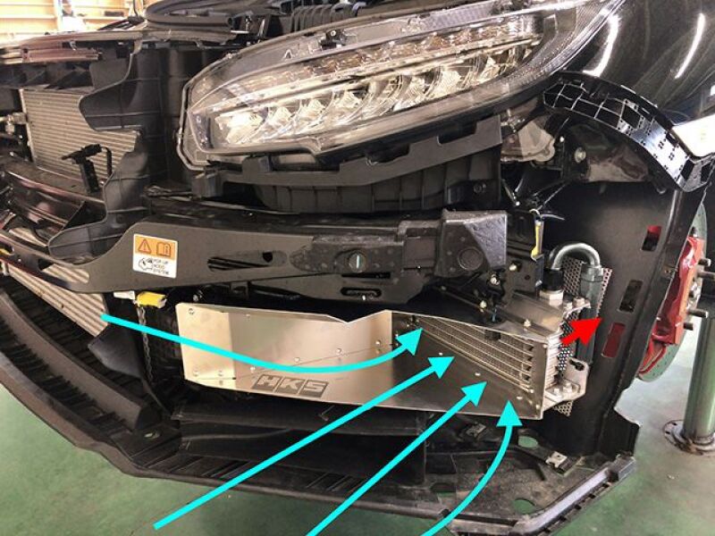 HKS S-Type Oil Cooler Kit - Honda Civic Type R FK8 2017-2021 - Black, image 4