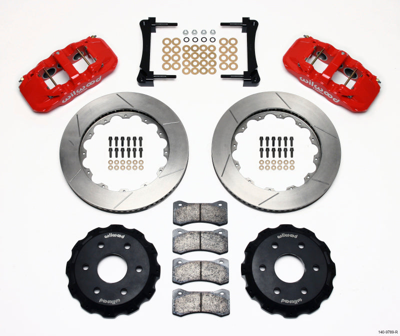 Wilwood AERO6 Front Truck Kit 14.25in Red 1999-2014 GM Truck/SUV 1500 - OneFastShop