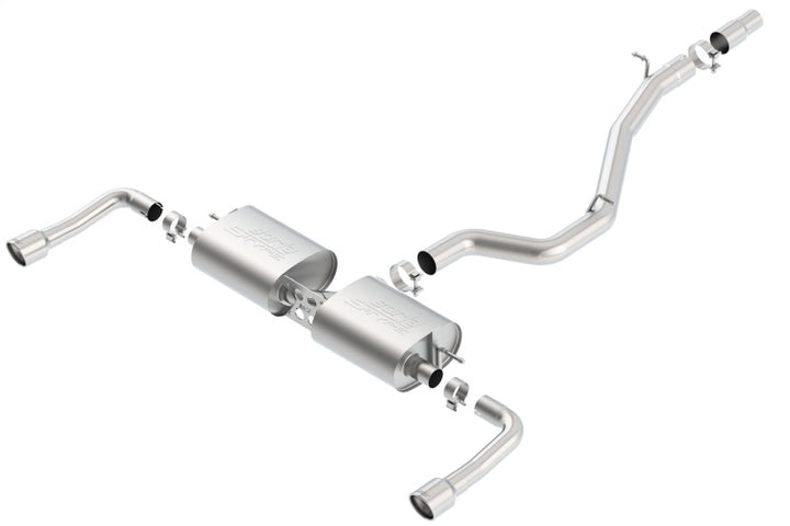 Borla S-Type Cat-Back Exhaust for 14-16 Audi A3 Quattro 2.0L Turbo RWD 4DR Single Split Rear Exit