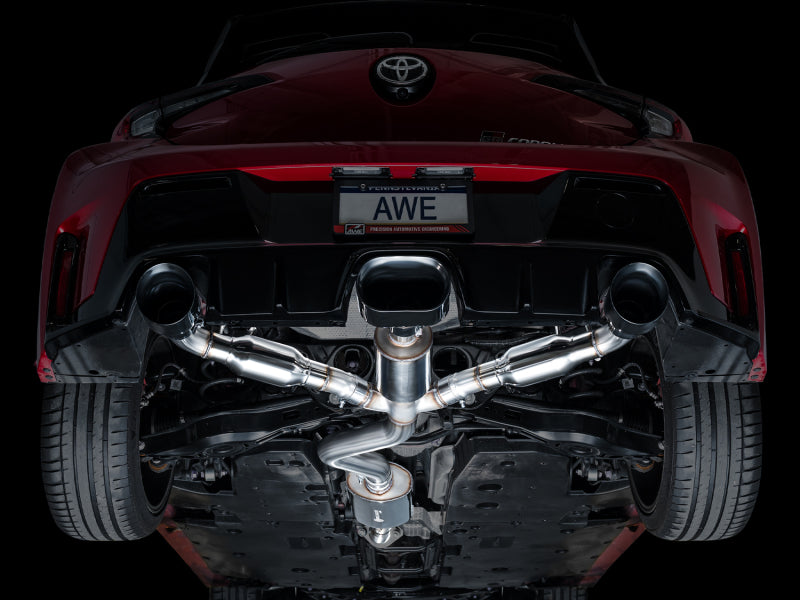 AWE Tuning Touring Edition Exhaust - 3" T304L Stainless Steel - Diamond Black Tips, for 2023+ Toyota GR Corolla