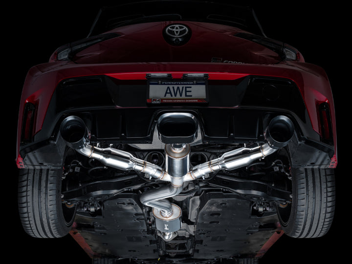 AWE Tuning Touring Edition Exhaust - 3" T304L Stainless Steel - Diamond Black Tips, for 2023+ Toyota GR Corolla