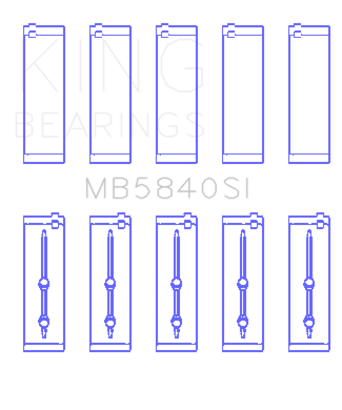 King Engine Bearings SI Series Main Bearing Set (+0.25mm) - Chrysler HEMI V8 2005-2025