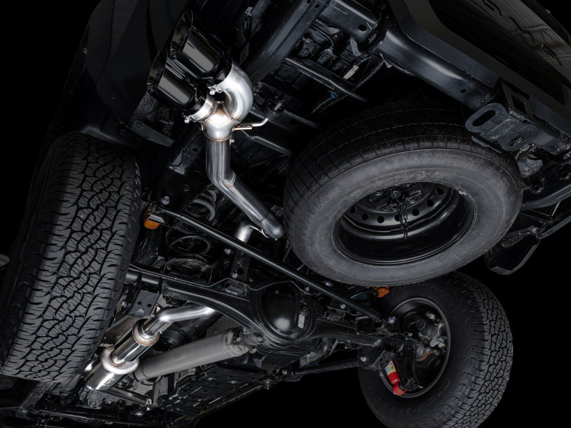 AWE Tuning Exhaust System with Dual Diamond Black Tips for 4th Gen Toyota Tacoma - OneFastShop