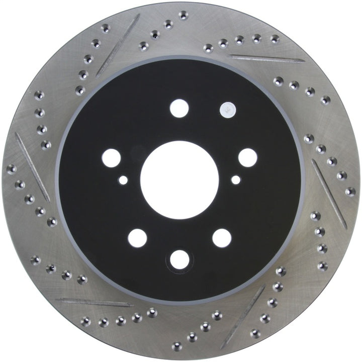 Stoptech Slotted & Drilled Sport Brake Rotor Right Rear for 13-14 Lexus GS300 GS350 GS400 GS430 - OneFastShop