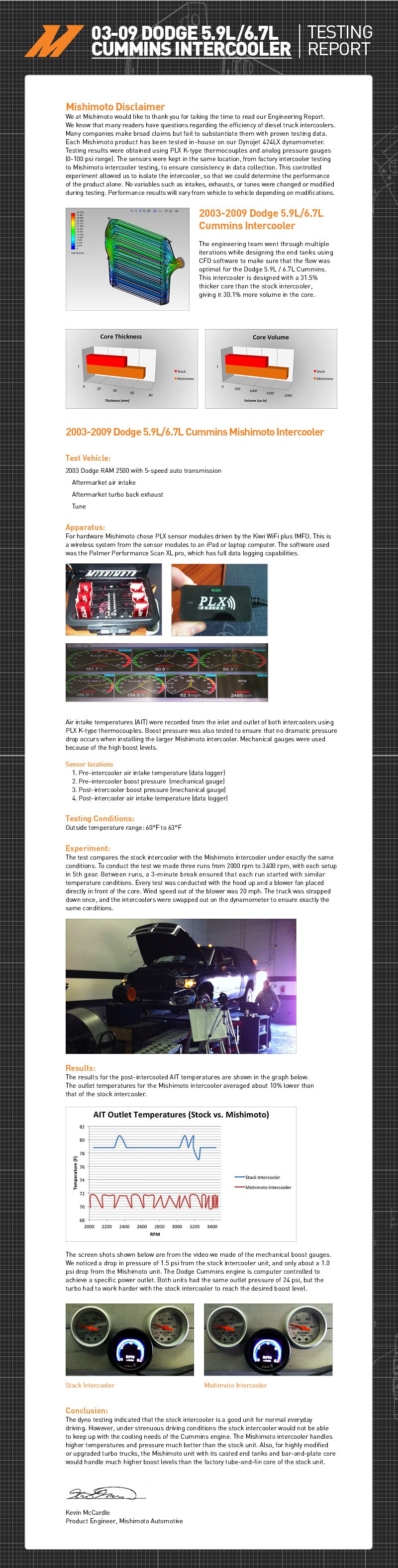 Mishimoto Intercooler for 03-09 Dodge 5.9L/6.7L Cummins (Silver) - OneFastShop