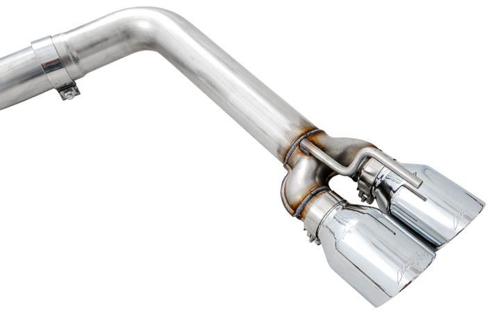 AWE Tuning Track Edition Exhaust - Dodge Challenger 6.4L/6.2L SC - Quad Chrome Silver Tips