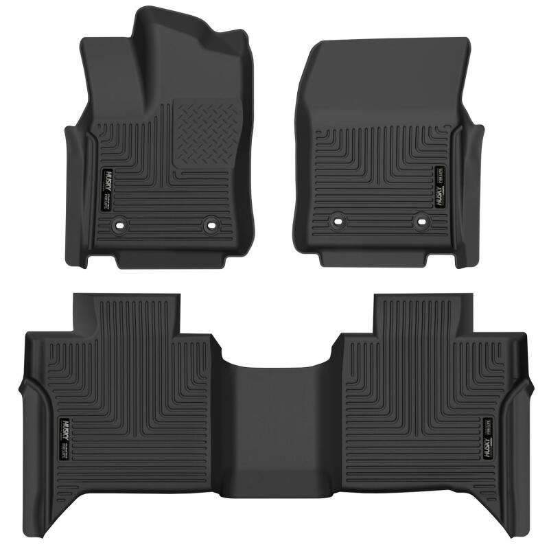 Husky Liners X-ACT Front & 2nd Seat Floor Liner - Black for 2022 Toyota Tundra CrewMax - OneFastShop