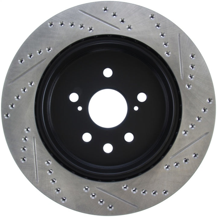 Stoptech Slotted & Drilled Sport Brake Rotor Right Rear for 13-14 Lexus GS300 GS350 GS400 GS430 - OneFastShop