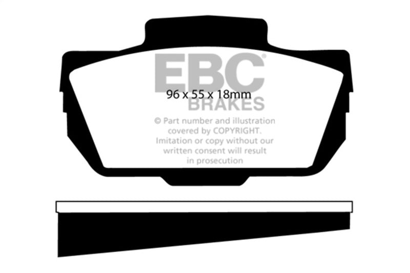 EBC Greenstuff Front Brake Pads - Saab 95, 96, 96 Sport 1973-1974