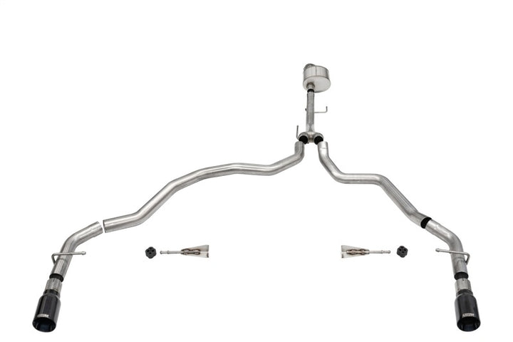 CORSA Performance Xtreme Cat-Back Exhaust Black PVD for 2021-2024 Ford F-150 Regular Cab 6.5in Bed 5.0L V8 Dual Rear Exit