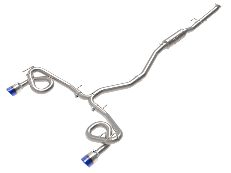 aFe Power Takeda 304 SS Exhaust with Blue Flame Tips for Honda Civic Si - 22-23