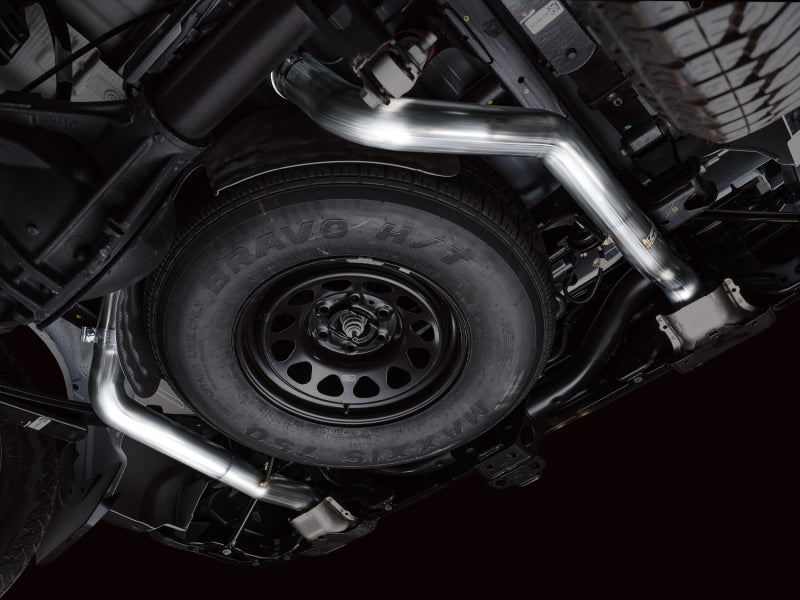 AWE 4th Gen GM 1500 6.2L Cat-Back Exhaust Rear Split Exit Bumper Cutouts OE Tips - OneFastShop