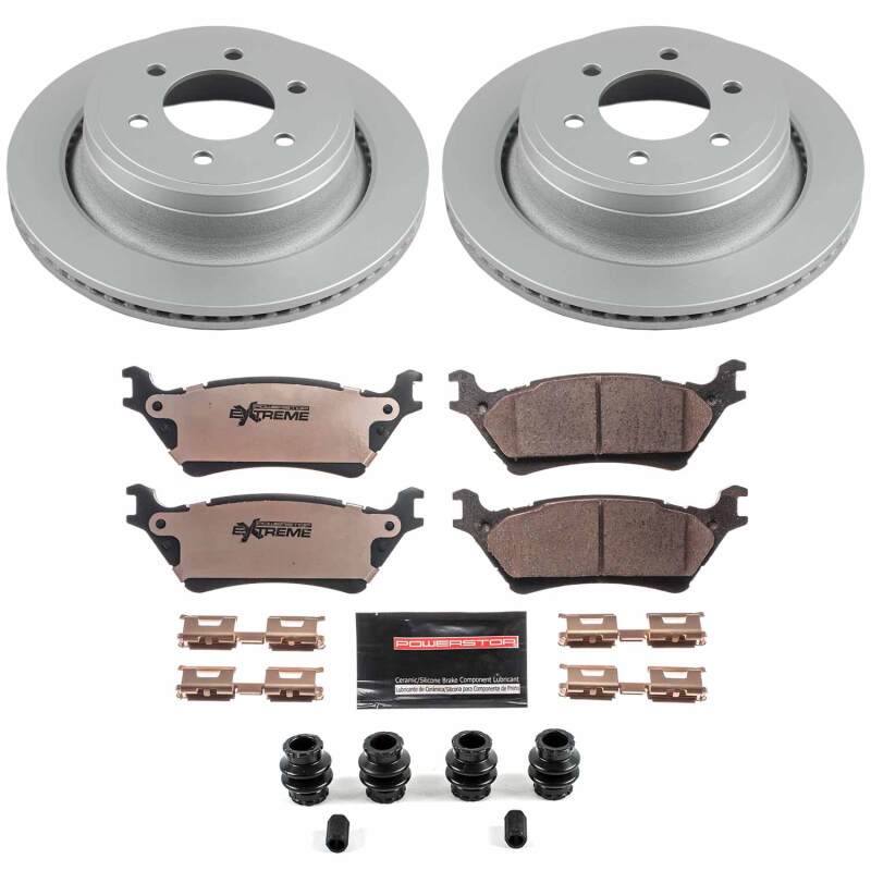 PowerStop Z36 Rear Coated Brake Kit - Ford F-150 2012-2018 - Manual Parking Brake