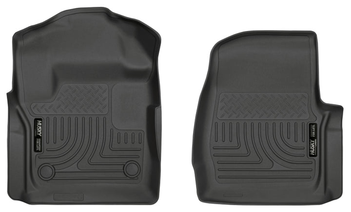 Husky Liners WeatherBeater Black Front Floor Liners for 17-24 Ford F-250 F-350 Super Duty Standard Cab - OneFastShop