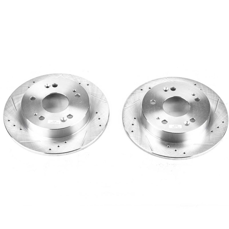 PowerStop Evolution Rear Drilled & Slotted Rotors - Honda Civic / Acura ILX 1997-2015 - Pair