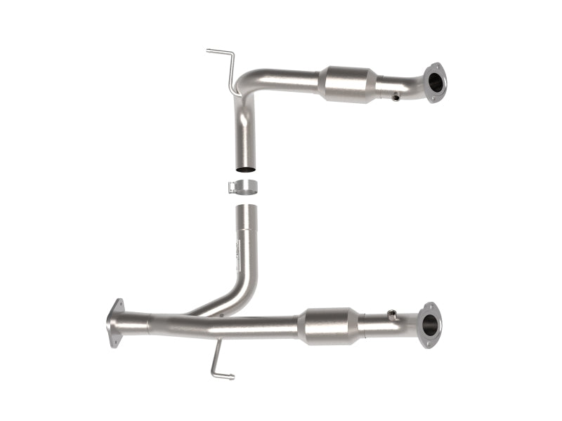 aFe Twisted Steel Y-Pipe with Cat for Toyota Tacoma 05-15 V6-4.0L