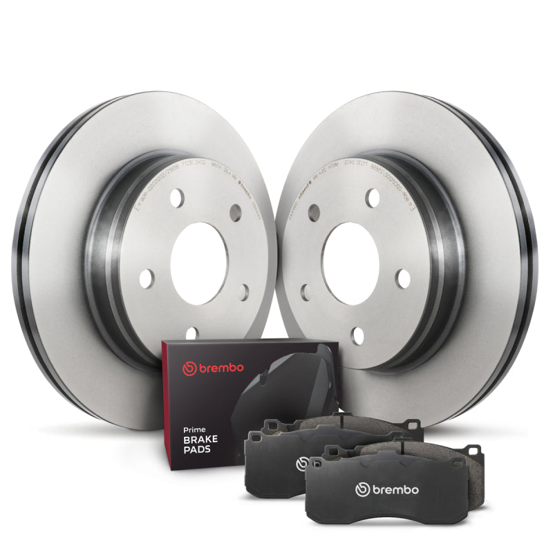 Brembo Prime Rear Brake Kit 310x22mm Discs and Low-Met Pads Audi TT / TTS / TT RS